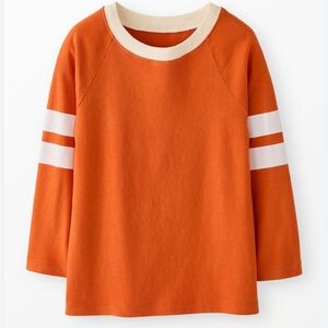 Hanna Andersson Orange and Cream Long Sleeve Tee